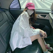 瑜尚臻品 早春寬松白色襯衫薄款外套女夏季2025新設(shè)計(jì)感小眾防曬襯衣上衣 【白色 L】大版型建議拍小一碼