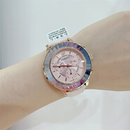 施華洛世奇（SWAROVSKI）綠水鬼三眼石英手表女5452498 5452501 5452495 粉色5452501 現(xiàn)貨