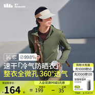 蕉下（beneunder）防曬衣男薄外套防紫外線透氣戶外釣魚休閑高彈春夏AS10524綠L