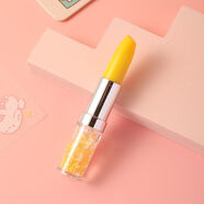 龍覘流沙口紅熒光筆可愛(ài)少女心唇膏記號筆學(xué)生繪畫(huà)涂鴉手賬筆彩筆禮物 黃色 3支