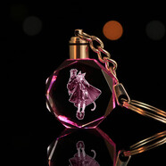 明日方舟周邊掛件鑰匙扣夕年陳動(dòng)漫游戲七彩發(fā)光水晶 明日方舟22迷迭香 八角K9水晶七彩發(fā)光