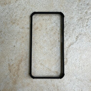 浦勝魔改雙電池適用于蘋果iphone6s78plus加厚邊框碳纖維后背貼膜 X/XS升級版邊框四角防護-黑色+