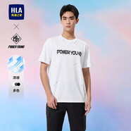 HLA海瀾之家短袖t恤男時(shí)尚涼感半袖打底衫上衣男夏季內(nèi)搭短T衣服男裝 漂白花紋55 S