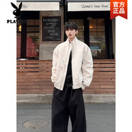 花花公子（PLAYBOY）美式高街vibe男款春秋季潮流棒球服機能風(fēng)工裝雙層飛行夾克外套潮 H510白色高質(zhì)量 M