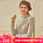 哥弟真的好（GIRDEAR）女裝蔥紗堆堆領(lǐng)內搭打底羊毛針織衫毛衣女A300760 燕麥 S (2)