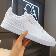 彪馬（PUMA）板鞋男鞋女鞋 25夏季新款運動鞋情侶小白鞋子皮面透氣低幫休閑鞋 【主推經(jīng)典款】小白鞋-金色LOGO點綴 曬圖返10 40 (內(nèi)長255mm)