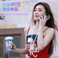 nanum掛脖手持冰敷制冷高速小風(fēng)扇 充電風(fēng)扇小型便攜辦公室靜音渦輪手持風(fēng)扇mini 杏色