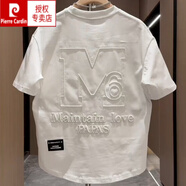皮爾卡丹2025夏季潮牌字母刺繡圓領(lǐng)短袖男士痞帥簡(jiǎn)約時(shí)尚寬松百搭休閑T恤 官方旗艦國(guó)際品牌-旗艦官方-白色-國(guó)際品牌 M 【100-120斤】-國(guó)際品牌