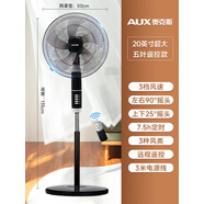 奧克斯電風(fēng)扇落地扇家用靜音風(fēng)扇學(xué)生宿舍工業(yè)辦公室立式電扇高效電機 20英寸4檔遙控款（A1828RC)