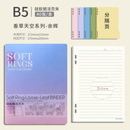 維克多利b5/40張活頁夾活頁本帶分隔頁筆記本子橫線不硌手膠圈本大容量加厚學(xué)生必備文具 余暉【全網(wǎng)低價】