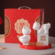 MPPMCK德國精工結婚禮盒送同事新婚禮物送閨蜜女友情人節周年紀念日創(chuàng  )意 好事將至情侶貓底座禮盒