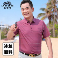 老爺車（LAOYECHE）父親節(jié)禮物實(shí)用送爸爸短袖t恤男夏季涼感中年男士polo衫老人衣服