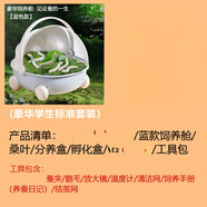 蠶寶寶套裝學(xué)生養(yǎng)蠶套裝桑葉工具箱太空艙飼養(yǎng)盒 藍(lán)款飼養(yǎng)艙套裝