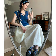 CEENIU時(shí)尚套裝女2025新款清冷藝術(shù)感多巴胺夏日絕美鹽系穿搭ootd一整套 上衣 M (建議100斤以內(nèi))