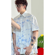 創(chuàng  )京懿選情侶裝一衣一裙小眾設計感情侶裝夏季2025韓版短袖襯衫男女連衣裙 男襯衫 XL