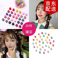 傾欣 黑色小發(fā)夾女生隱形發(fā)飾一字夾劉海碎發(fā)卡U型夾美妝美容工具 【泫雅同款花朵發(fā)夾30個】盒裝