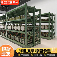 榮將貨架多層置物架倉儲(chǔ)倉庫軍綠色貨架物資器材架超強(qiáng)承重貨物儲(chǔ)物架