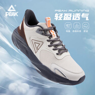 匹克（PEAK）男鞋態(tài)極跑步鞋2025夏季新款透氣鞋網(wǎng)面慢跑鞋網(wǎng)鞋舒適緩震運(yùn)動(dòng)鞋 帆布白色/深灰 -態(tài)極 40
