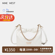 NINE WEST明星同款包包女包流浪包2025新款小香風斜挎包女生日禮物送女友 米白色