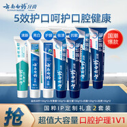 國(guó)潮牙膏套裝清新護(hù)齦祛漬凈白5效護(hù)口國(guó)粹禮盒10支1000g