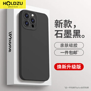 HOLDZU【天使眼】適用蘋果14promax手機(jī)殼iphone14promax保護(hù)套硅膠防摔鏡頭全包超薄男款女-石墨黑