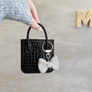 朵卡連小米mixflip手機殼華為P50pocket2折疊三星zflip3/4/5/6奢華水鉆榮耀magicvflip女OPPOfindN3手提 【鱷魚(yú)紋】黑色+蝴蝶結 三星Galaxy Z Flip3