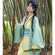 玩家小將東方淮竹cos服狐妖小紅娘cos服竹業(yè)篇古裝cosplay動漫男女全套 cos服（中衣外衣裙子掛飾腰封 ） S