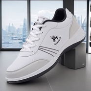 奈客保羅休閑鞋男鞋防滑耐磨運動(dòng)跑步鞋男透氣網(wǎng)面男士爸爸鞋旅游鞋波鞋男 白色32691 41 (255mm)