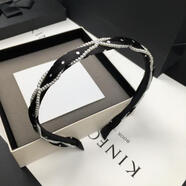 堅銀韓國日本細發(fā)箍精致編織發(fā)卡日韓感波點(diǎn)圓點(diǎn)頭箍夏季甜美發(fā)箍品牌 黑色