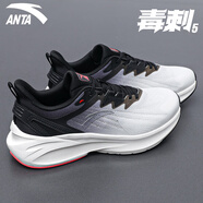 anta kids安踏男鞋新毒刺6跑步鞋男2025夏季新款透氣減震男款網(wǎng)面運動鞋子 5572F-6象牙白/黑【毒刺5】 41