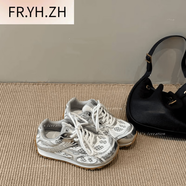FR.YH.ZH馬哥H55-丹麥舊時(shí)光|春新系編織風(fēng)運動(dòng)德訓鞋舒適百搭女 銀色【和H55一樣品質(zhì)】 37