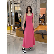 FSHE紅色吊帶連衣裙女2025新款夏氣質(zhì)女神法式收腰顯瘦休閑運(yùn)動(dòng)背心裙 梅紅色-高個(gè)子版 S