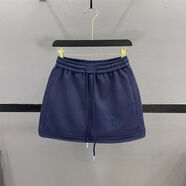 XCFREHT刺繡休閑運動(dòng)半身裙女2025春夏新款松緊腰抽繩衛裙顯瘦字短裙子 藍色 (高品質(zhì)+內帶褲) S 100斤以?xún)?
                                         title=