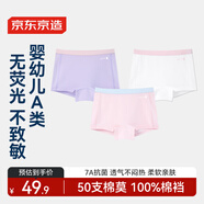 京東京造兒童內(nèi)褲女童發(fā)育期平角小童大童莫代爾棉女孩抗菌四角短褲160