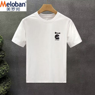 美羅邦（Meloban）夏季新款草莓熊短袖寬松潮情侶裝 白色 L