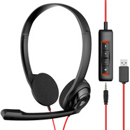 NUBWO狼博旺HW02雙邊輕便有線(xiàn)話(huà)務(wù)耳機電腦臺式耳機USB耳麥輕盈 HW02雙邊3.5+U