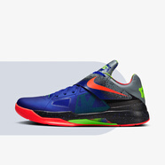 NIKE耐克Zoom KD 4杜蘭特4代 藍(lán)白 防滑耐磨 男子低幫實戰(zhàn)減震籃球鞋 FQ8180-400 42.5