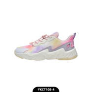 李寧Lining/李寧暗夜精靈 3.0兒童夜光時尚緩震回彈休閑運動鞋YKCT108 水晶粉/壞小紫/標(biāo)準(zhǔn)白YKCT108-4 34