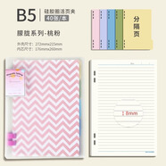維克多利B5活頁(yè)本筆記本磁吸活頁(yè)夾帶5張分隔頁(yè)大容量可拆卸記事本加厚40張學(xué)習辦公文具 桃粉【學(xué)生必備】