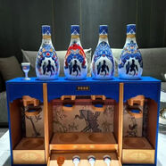 汾酒汾酒【名酒鑒真】青花40中國龍53度500ml清香型白酒收藏擺柜送禮 2024年 375mL 4瓶 梅蘭芳青花40