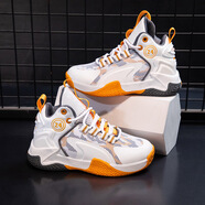 熱血喬丹男童運動(dòng)鞋夏季2024新款兒童鞋子男孩球鞋夏款網(wǎng)面透氣潮籃球 a-21白金色高品質(zhì) 28