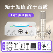 艾肯白色U Solo外置聲卡電腦手機通用主播直播錄音K歌麥克風話筒聲卡設備套裝 U Solo+艾肯LD-2