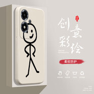 奔創(chuàng)OPPOA2m手機(jī)殼OPPOA3 5G液態(tài)殼OPPOA3Pro全包軟硅膠防摔保護(hù)套新款鏡頭 OPPOA2m【古董白-YT439火柴人】
