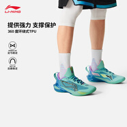 李寧籃球鞋閃擊11低幫男鞋閃擊2025新款輕量高回彈男士鞋子運動鞋 ABAV031-4鸚鵡綠 43
