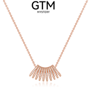 GTM女明星同款網(wǎng)紅達人多層線(xiàn)條項鏈輕奢銀飾品鎖骨鏈毛衣鏈 多層線(xiàn)條項鏈-玫瑰金