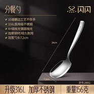 詠幻分餐勺不銹鋼316大號勺子公用勺家用調羹西餐加厚湯匙精美分餐勺 精美分餐勺