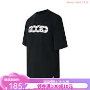 GOOD BRAND24S/S【老白同款】Diamonds鏤空LOGO貼鉆T恤黑色短袖男女情侶款 黑色 S 【90-110斤】