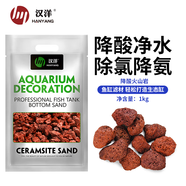 漢洋（ WATERWEEDS INDUSTRY）火山石火山巖顆粒魚(yú)缸底砂鋪底過(guò)濾材料草缸造景養魚(yú)用品2斤