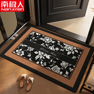 南極人（Nanjiren）中古風(fēng)地墊入戶(hù)門(mén)墊進(jìn)門(mén)口2025新款感耐臟防滑腳墊子家用地墊 玫瑰馨語(yǔ)高級(jí)中古風(fēng)|旗艦比利時(shí) 120x160cm