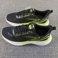 貴人鳥(niǎo)正品男鞋2025夏季新款男士低幫軟底耐磨防滑減震運動(dòng)休閑跑步鞋子 黑/熒光綠 39